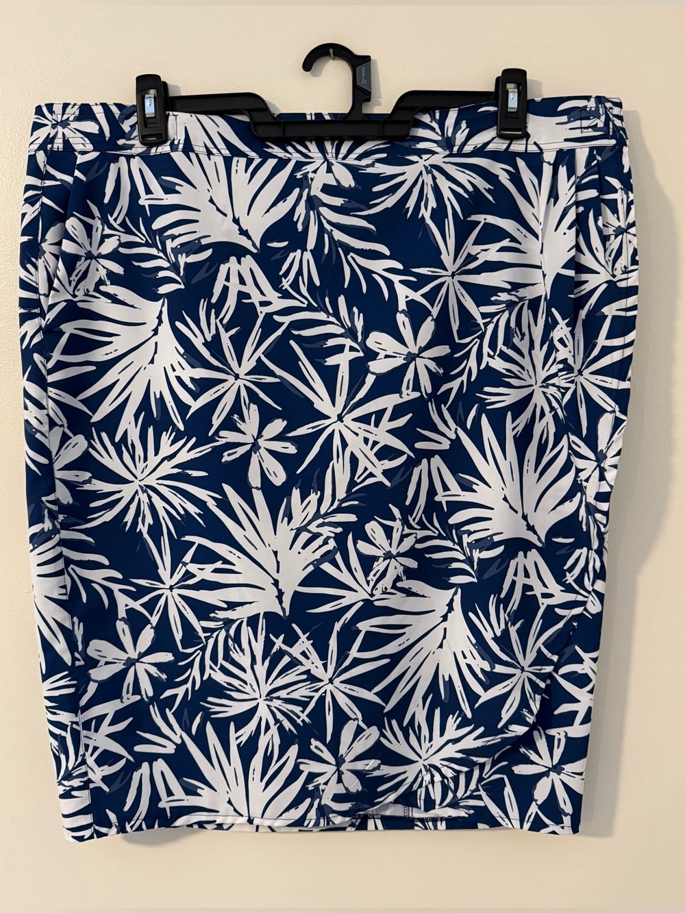 Rip Skirt Blue Floral Sz XXL
